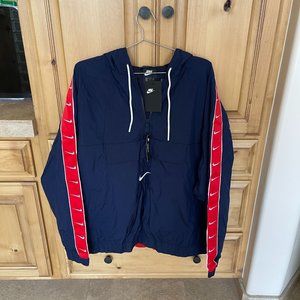 NEW Nike Taped Swoosh Popover Jacket CD0419-451 in size XL
